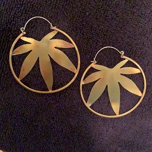 Bronze Hemp Hoop Earrings